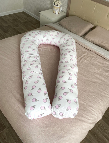 Подушка для беременных Бязь- мороженное розовый