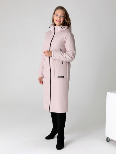 Пальто 23411 серо-розовый. Старая цена 5950 руб!