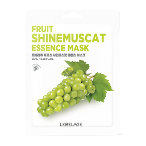 НАБОР Тканевая маска с виноградом LEBELAGE FRUIT SHINEMUSCAT ESSENCE MASK 10шт