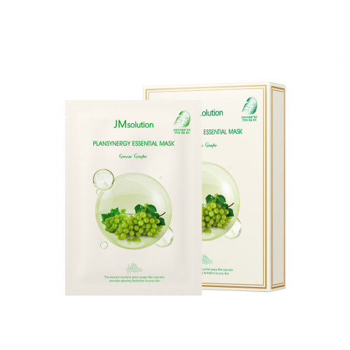 НАБОР Тканевая маска с экстрактом зеленого винограда JM SOLUTION PLANSYNERGY ESSENTIAL MASK GREEN GRAPE 10шт