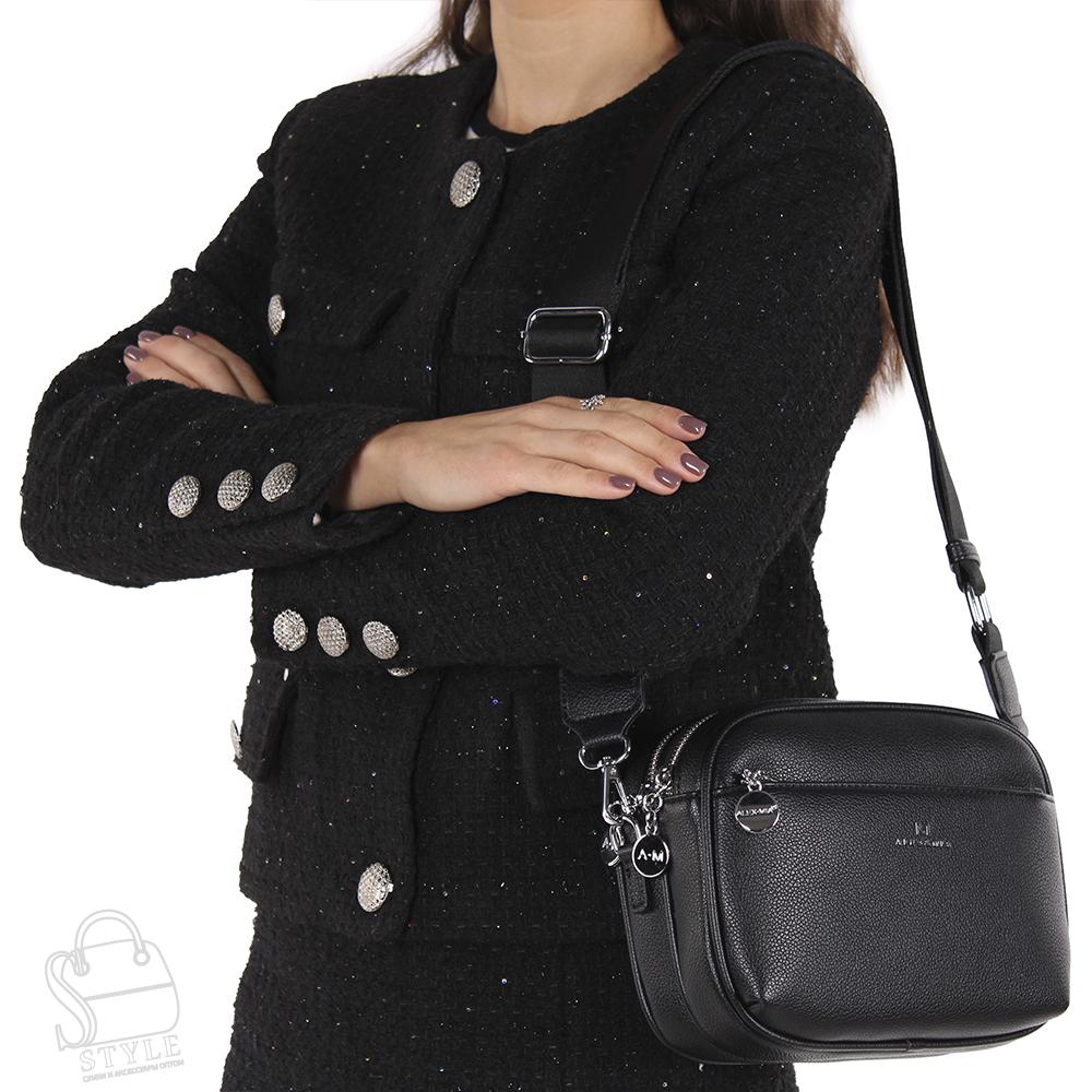Сумка женская 8394ACD black Alex&Mia в Новосибирске