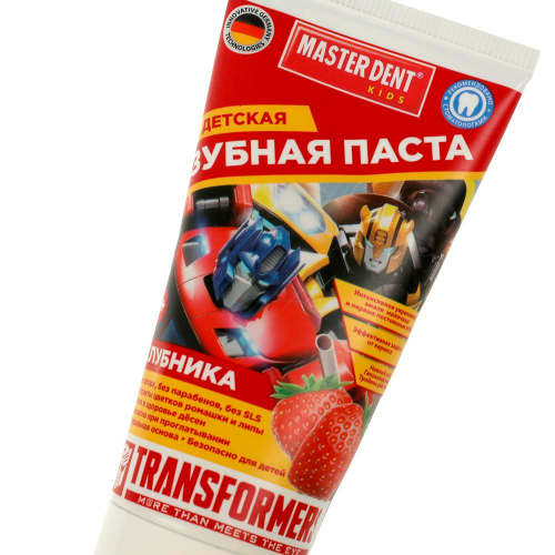 Зубная паста для детей 50мл Трансформеры клубника MASTER DENT 76230-TF в Нижнем Новгороде