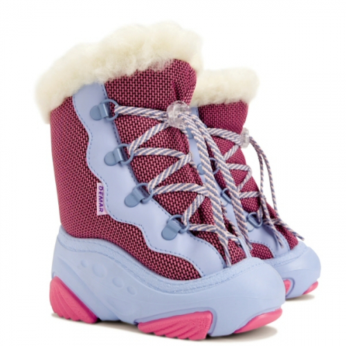 4017 demar snow mar a, цвет розовый, натуральная овчина, шнурки, разм
