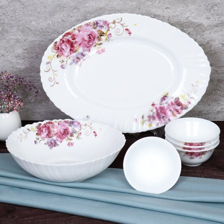 Набор посуды 6 предметов / 6/84120 (7065) /уп 8/ серия Розовая композиция