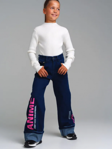 1752 р.  2030 р.  Брюки текстильные джинсовые для девочек