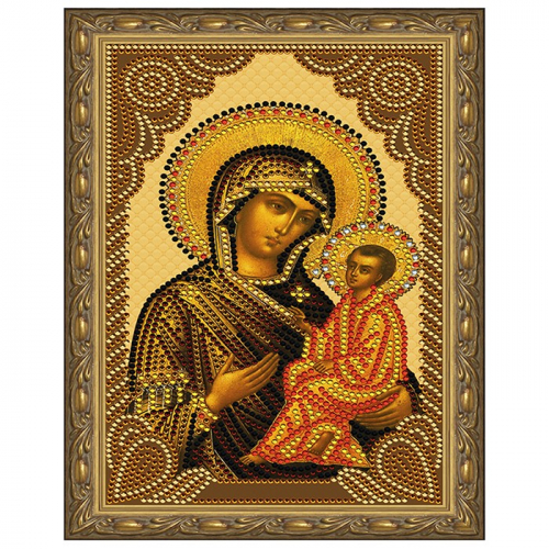 Набор ДТ Картина 5D мозаика с нанесенной рамкой.Тихвинская Божия матерь 40*50см KM0808. в Нижнем Новгороде