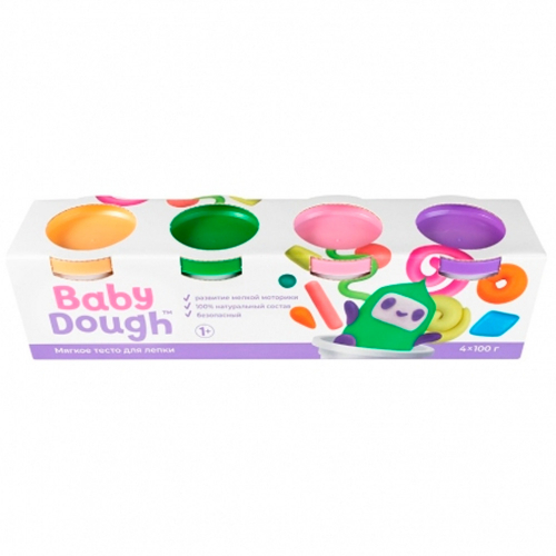 Набор для творчества Тесто для лепки BabyDough набор 4 цвета №3 BD018 в Нижнем Новгороде