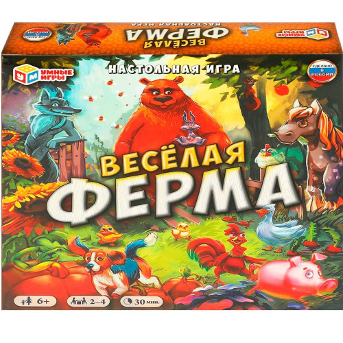 Игра Умка Весёлая ферма.Ходилка квадрат 40 карточек 4650250565154 /10/ в Нижнем Новгороде