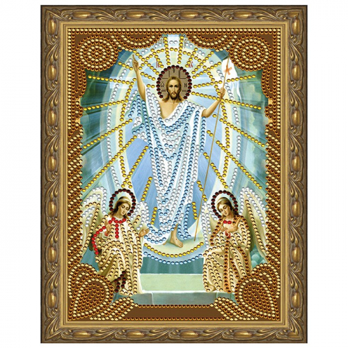 Набор ДТ Картина 5D мозаика с нанесенной рамкой.Воскресение Христово 20*30см KM0712. в Нижнем Новгороде