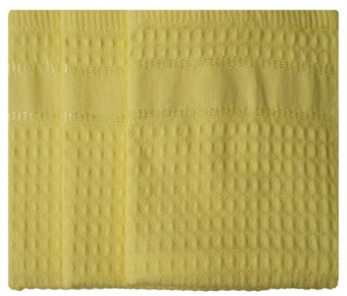 Полотенце вафельное с бордюром Сафия Хоум, 1032 желтый