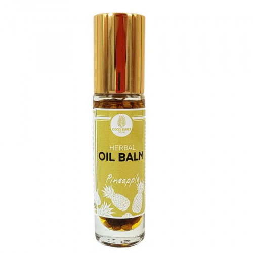 Coco Blues Травяной масляный бальзам от тошноты и головной боли c ананасом / Herbal Oil Balm Pineapple, 10 г