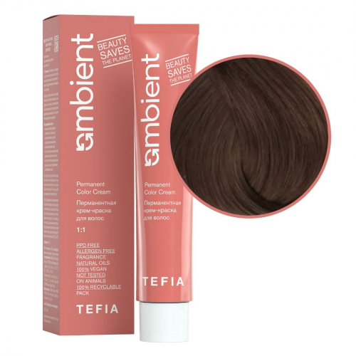 TEFIA Ambient 7.0 Перманентная крем-краска для волос / Блондин натуральный, 60 мл