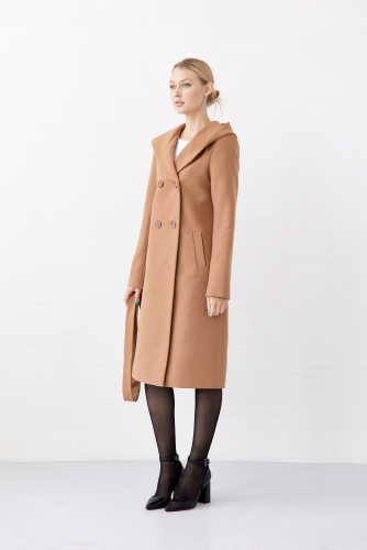 Пальто женское демисезонное 25020 (кэмел)