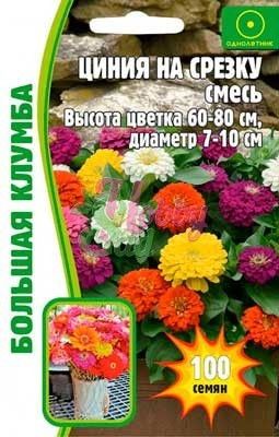 Цветы Цинния На Срезку смесь (50 шт) ЭКЗОТИКА