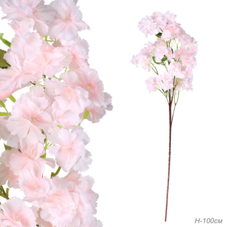 Цветок искусственный Сакура 100 см / 18-31 /уп 150/300/розовый