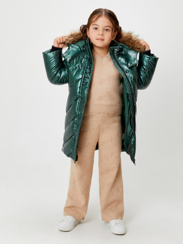 Пальто детское для девочек Snaky 20220670011 темно-зеленый