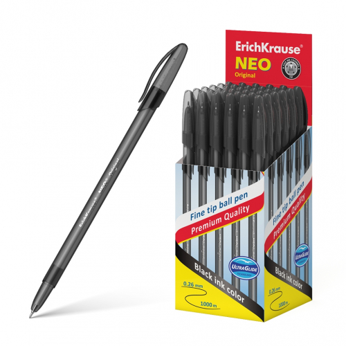 Ручка шариковая ErichKrause® Neo® Original, цвет чернил черный (в коробке по 50 шт.)
