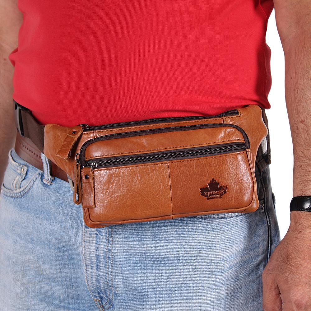 Сумка мужская кожаная 7721 brown Zinimxs
