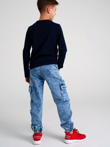 1221 р  2136 р   Брюки текстильные джинсовые утепленные флисом для мальчиков
