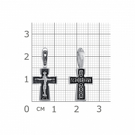 63-1117 Крест из серебра частичное чернение литье
