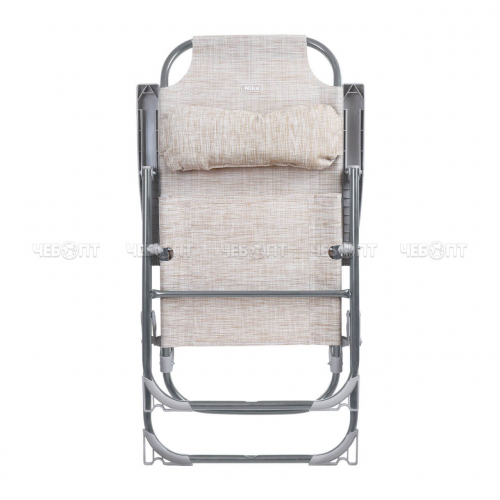 Кресло - шезлонг ПЕСОЧНЫЙ складное, 8 полож спинки, съемный подгол, размер сиденья 750*590*1090 мм, макс. нагрузка 120 кг арт. К2/ПС NIKA [1]