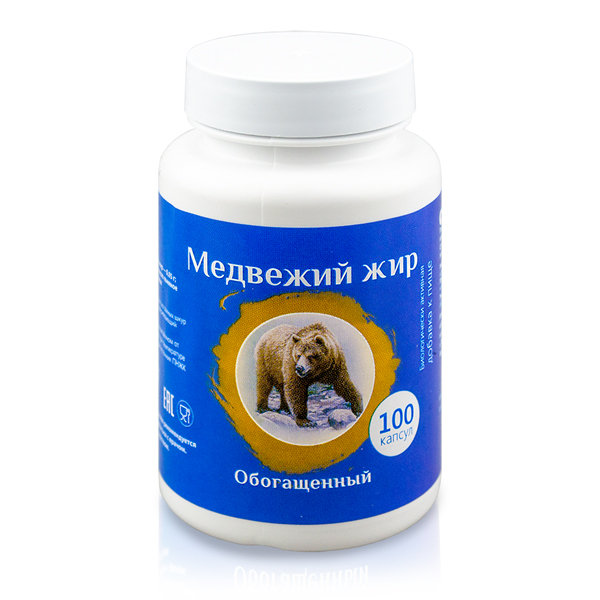 Медвежий жир обогащенный 100 капс. х 0,3 г - БАД,