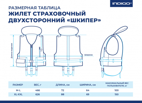 Жилет страховочный Двухсторонний Шкипер SM-019