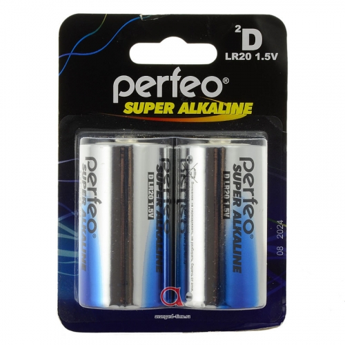 PERFEO LR20/2BL Super Alkaline (цена за одну батарейку)