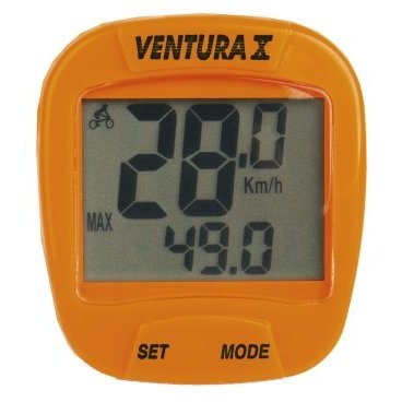 Велокомпьютер VENTURA 10 функций (120) оранжевый Х 5-244553