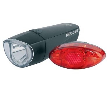 Комплект освещения KELLYS STRIKE, передняя фара, задний фонарь, 2 режима, Lighting set KLS STRIKE