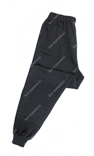 Трико мужское тк.Футер 2-х нитка с начёсом цв.Чёрный на манжете арт.012