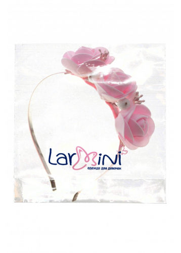 LARMINI Ободок LR-AC-R-3-ROSE-BERRY, цвет розовый/белый
