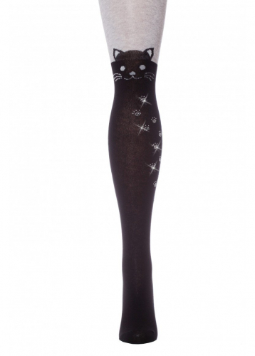 LARMINI Колготки LR-C-CAT-168056, цвет черный/серый меланж
