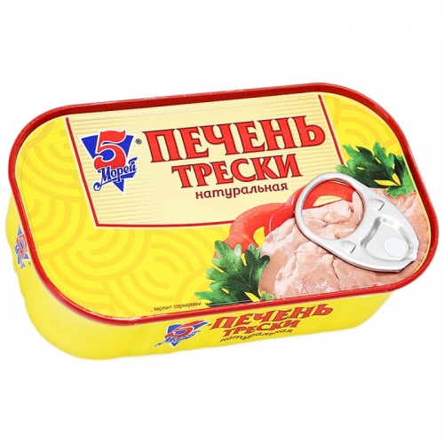 Печень трески 120г  5 Морей