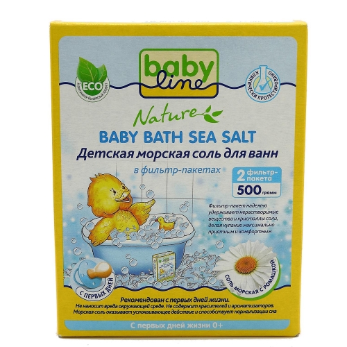 BABYLINE SENSITIVE Морская соль с крапивой 1000гр. (4*250гр.) фильтр-пакет