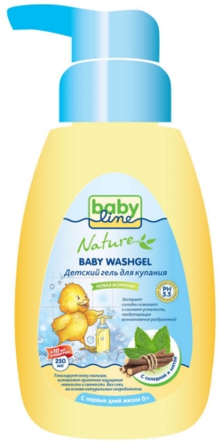 BABYLINE NATURE Гель для купания с мятой и солодкой, с дозатором, 500 мл	