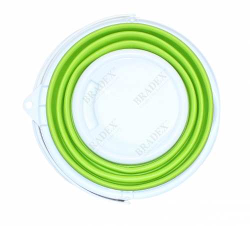 Ведро складное круглое 10л зеленое