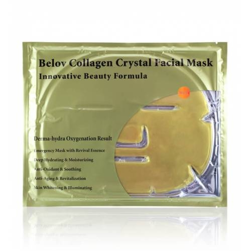 Коллагеновая маска для лица Belov Collagen Сrystal с биоактивным золотом многоразовая 60 гр.