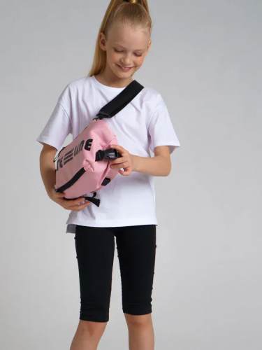 1353 р.  1416 р.  Комплект трикотажный для девочек: футболка, шорты, сумка-мешок
