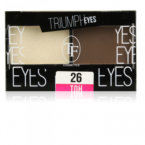 Триумф tf Тени для век двухцветные Triumph eyes 26 льняной+коричневый 93557