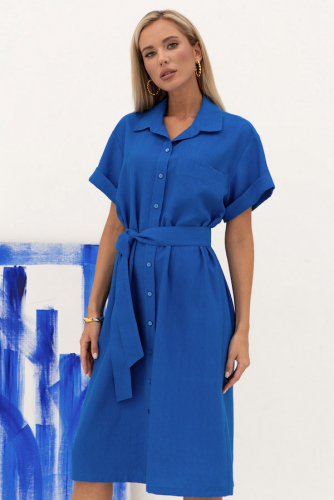 Ст.цена 3350р Платье-рубашка 65106 синий