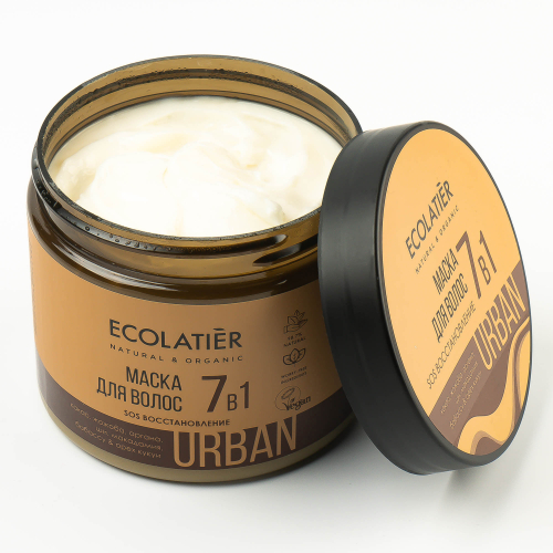 Ecolatier Urban Маска для волос SOS Восстановление 7в1 Какао&Жожоба 380мл банка 171920