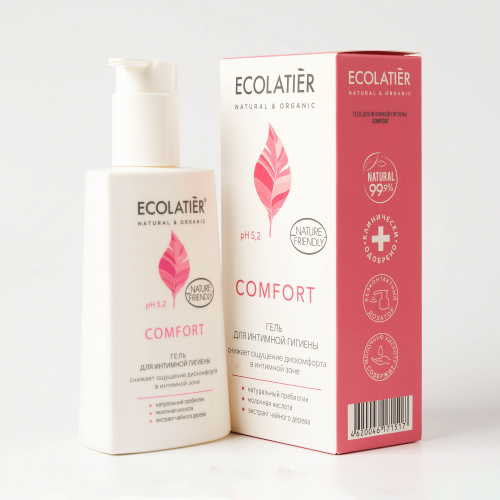 Ecolatier Inspirat Гель для интимной гигиены Comfort с молочной кислотой и пробиотиком 250мл с дозатором 171517