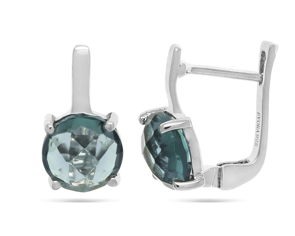 Серьги из серебра лондон топаз кварц, Элегия