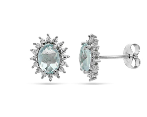 Серьги из серебра топаз, Вива