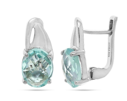 Серьги из серебра топаз, Восторг