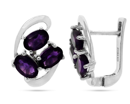 Серьги из серебра аметист, Прелесть