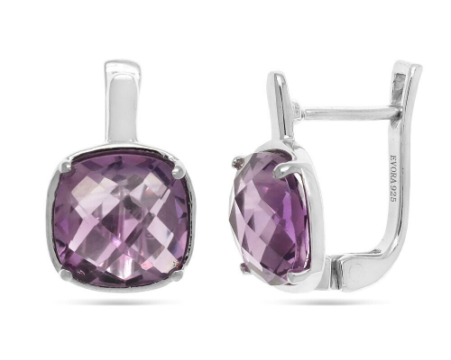 Серьги из серебра аметист, Остров