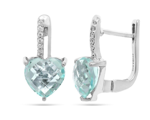 Серьги из серебра топаз, Ирис