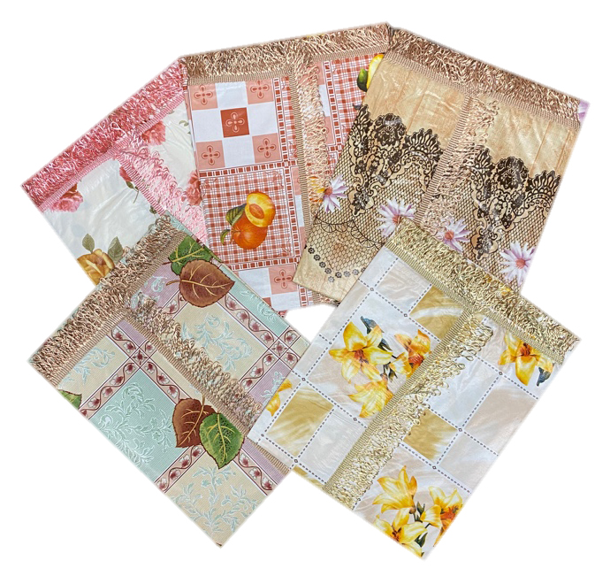 Скатерть из ПВХ с бахромой в ассортименте